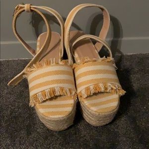 Charlotte Russe yellow and white Sandals